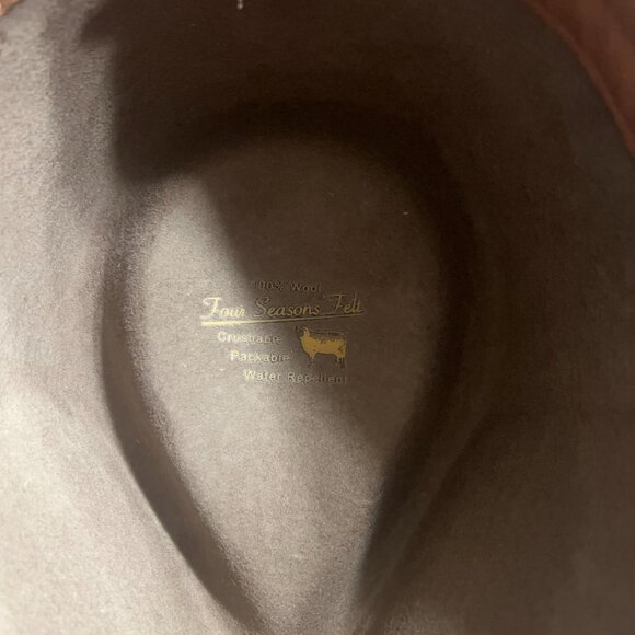 Scala Bristol Soft Wool Fedora Hat in Brown, Size Large - Picture 5 of 10